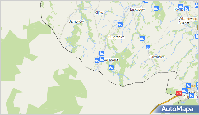 mapa Sławniowice, Sławniowice na mapie Targeo