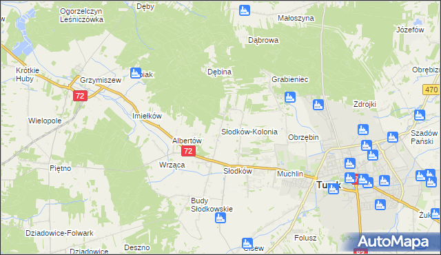 mapa Słodków-Kolonia, Słodków-Kolonia na mapie Targeo