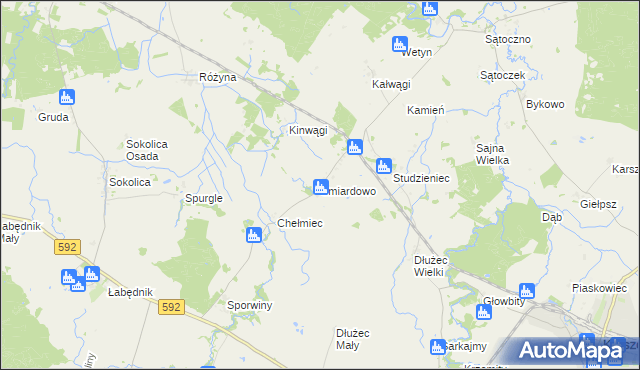 mapa Śmiardowo gmina Sępopol, Śmiardowo gmina Sępopol na mapie Targeo