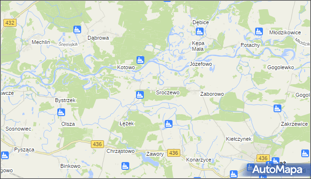 mapa Sroczewo, Sroczewo na mapie Targeo