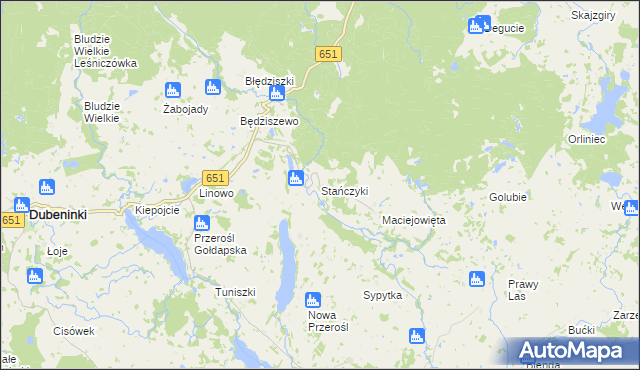 mapa Stańczyki, Stańczyki na mapie Targeo