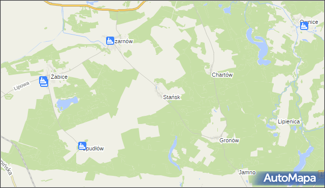 mapa Stańsk, Stańsk na mapie Targeo