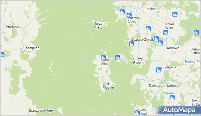 mapa Stara Wieś gmina Chorzele, Stara Wieś gmina Chorzele na mapie Targeo