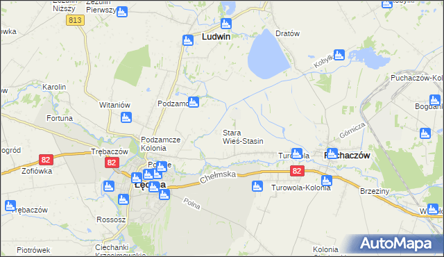 mapa Stara Wieś-Stasin, Stara Wieś-Stasin na mapie Targeo