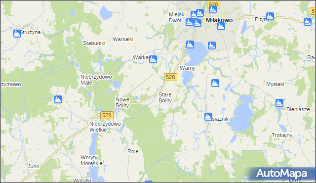 mapa Stare Bolity, Stare Bolity na mapie Targeo