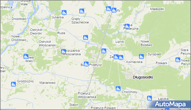 mapa Stare Bosewo, Stare Bosewo na mapie Targeo