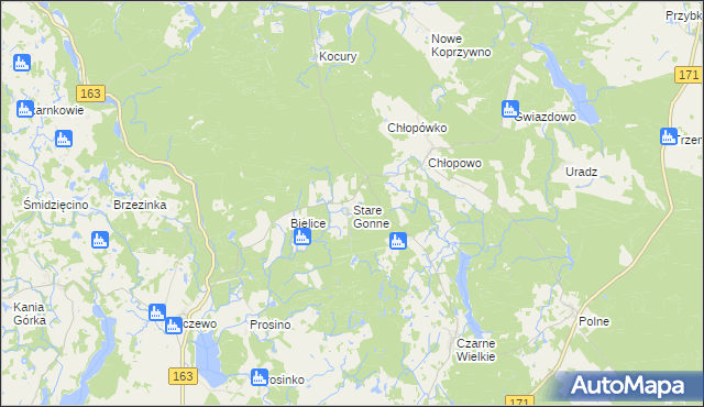 mapa Stare Gonne, Stare Gonne na mapie Targeo