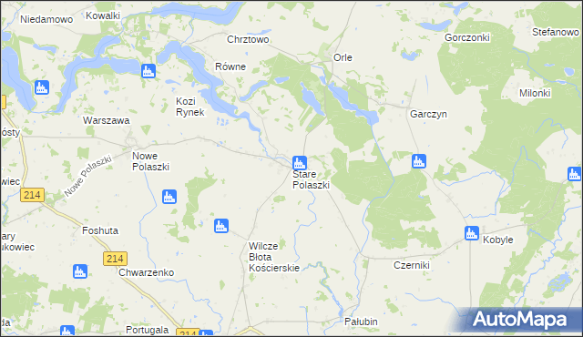 mapa Stare Polaszki, Stare Polaszki na mapie Targeo