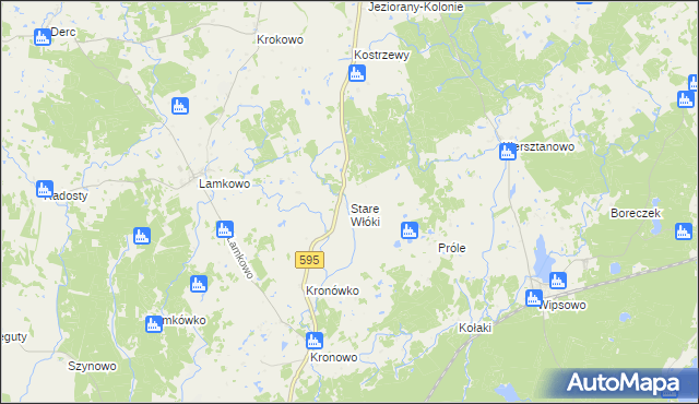 mapa Stare Włóki, Stare Włóki na mapie Targeo