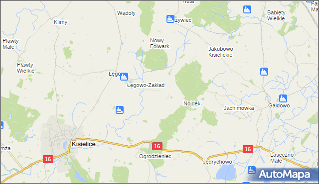 mapa Stary Folwark gmina Kisielice, Stary Folwark gmina Kisielice na mapie Targeo