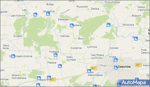 mapa Stary Goniwilk, Stary Goniwilk na mapie Targeo