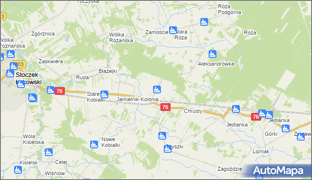 mapa Stary Jamielnik, Stary Jamielnik na mapie Targeo