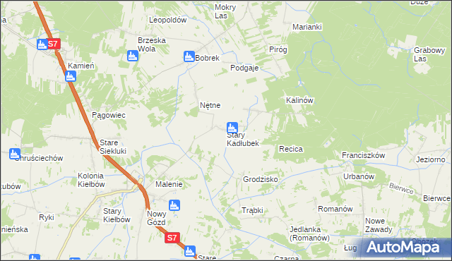 mapa Stary Kadłubek, Stary Kadłubek na mapie Targeo