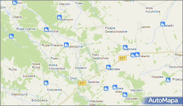 mapa Stary Świętochów, Stary Świętochów na mapie Targeo