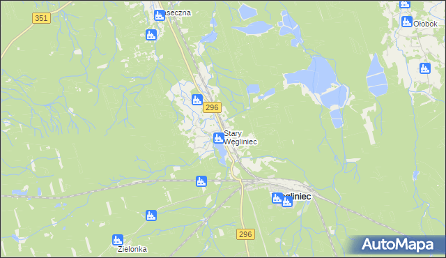 mapa Stary Węgliniec, Stary Węgliniec na mapie Targeo