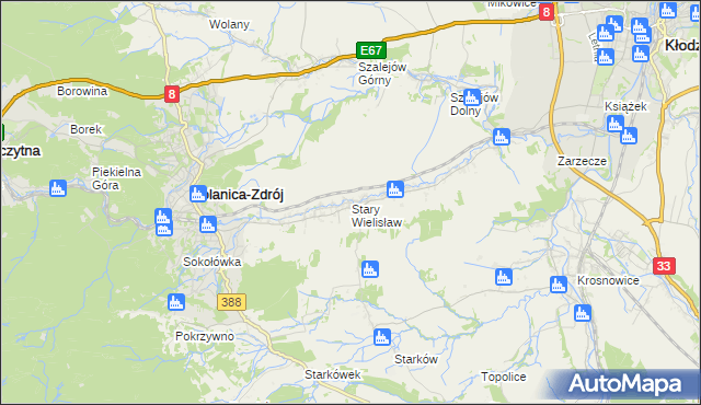 mapa Stary Wielisław, Stary Wielisław na mapie Targeo