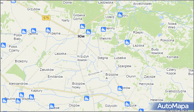 mapa Stegna gmina Iłów, Stegna gmina Iłów na mapie Targeo