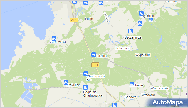 mapa Steknica, Steknica na mapie Targeo