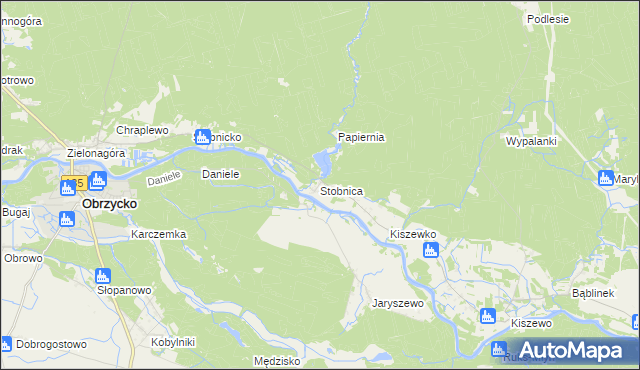 mapa Stobnica gmina Oborniki, Stobnica gmina Oborniki na mapie Targeo