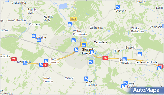 mapa Stoczek Łukowski, Stoczek Łukowski na mapie Targeo