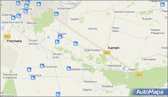 mapa Strachosław, Strachosław na mapie Targeo