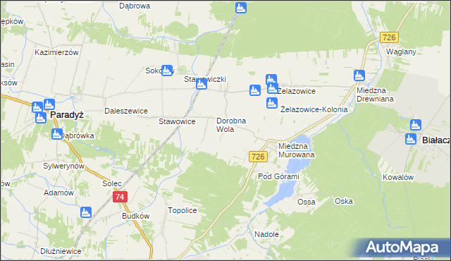 mapa Straszowa Wola, Straszowa Wola na mapie Targeo
