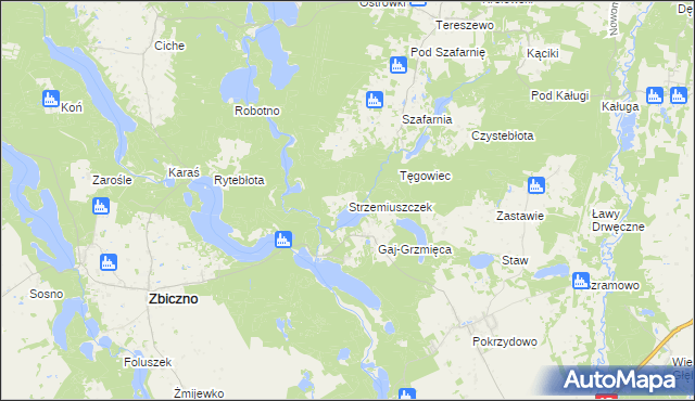 mapa Strzemiuszczek, Strzemiuszczek na mapie Targeo