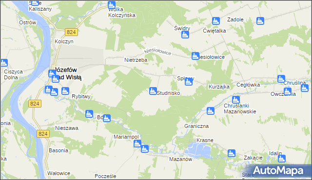 mapa Studnisko, Studnisko na mapie Targeo