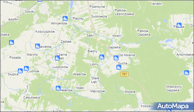 mapa Sucha Poduchowna, Sucha Poduchowna na mapie Targeo