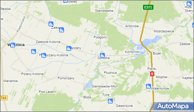 mapa Suliszka, Suliszka na mapie Targeo