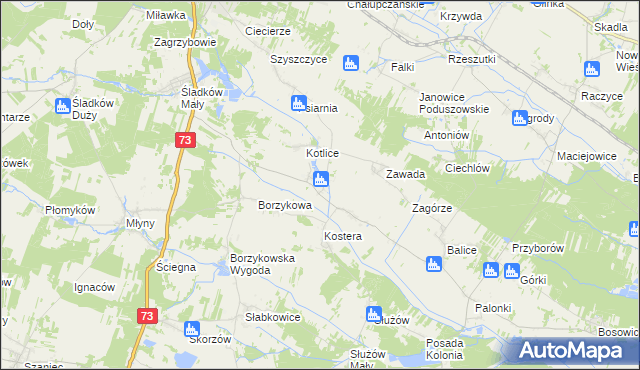mapa Suskrajowice, Suskrajowice na mapie Targeo