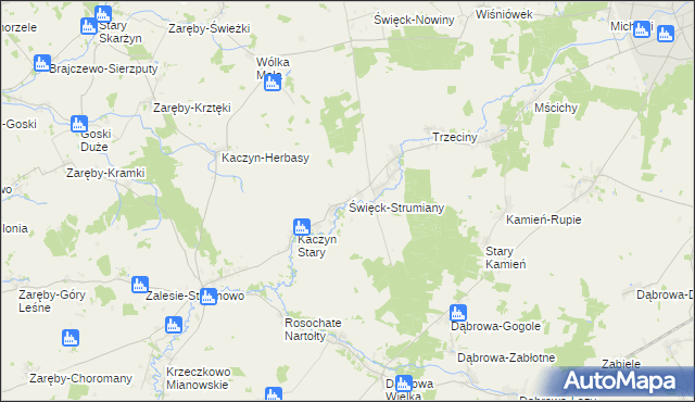 mapa Święck-Strumiany, Święck-Strumiany na mapie Targeo