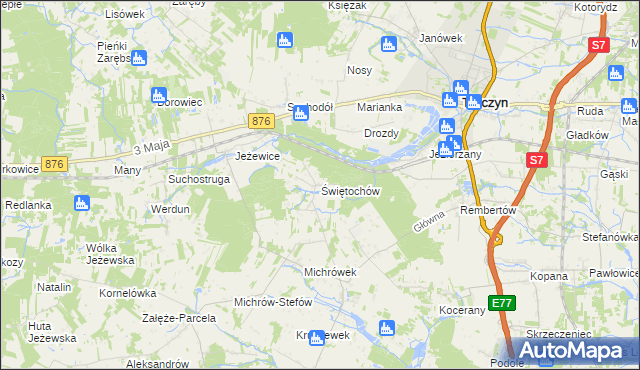 mapa Świętochów, Świętochów na mapie Targeo
