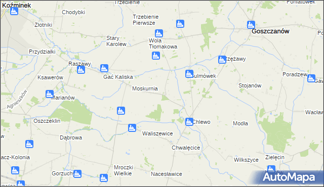 mapa Świnice Kaliskie, Świnice Kaliskie na mapie Targeo