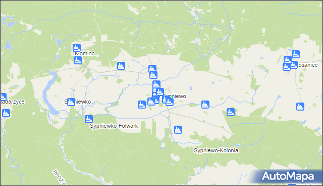 mapa Sypniewo gmina Jastrowie, Sypniewo gmina Jastrowie na mapie Targeo