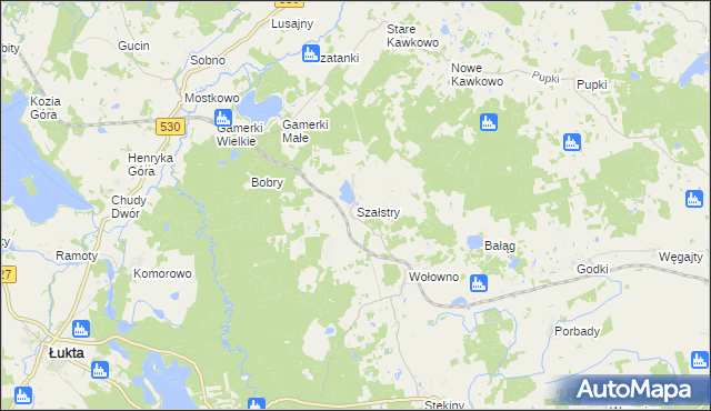 mapa Szałstry, Szałstry na mapie Targeo
