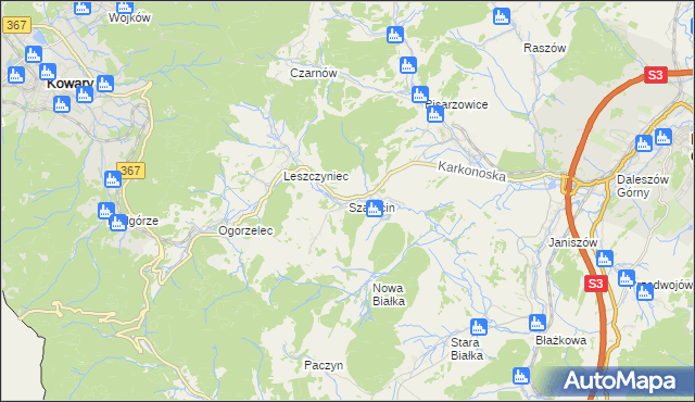 mapa Szarocin, Szarocin na mapie Targeo