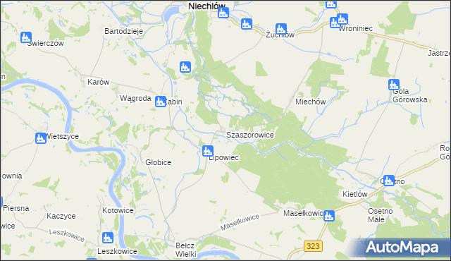 mapa Szaszorowice, Szaszorowice na mapie Targeo