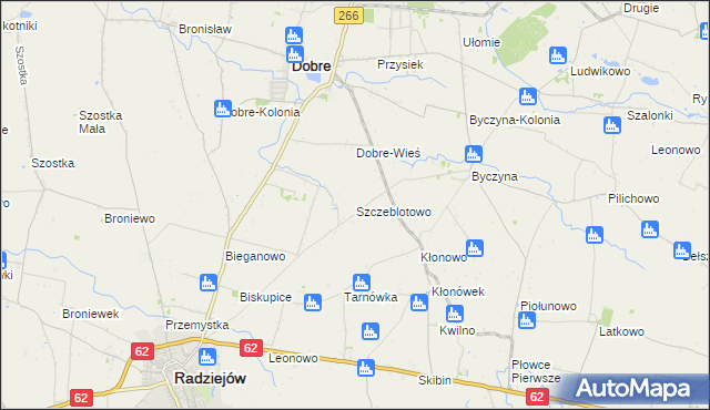 mapa Szczeblotowo, Szczeblotowo na mapie Targeo