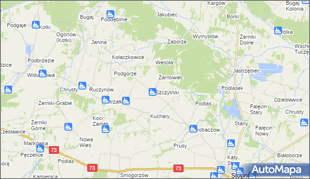 mapa Szczytniki gmina Stopnica, Szczytniki gmina Stopnica na mapie Targeo