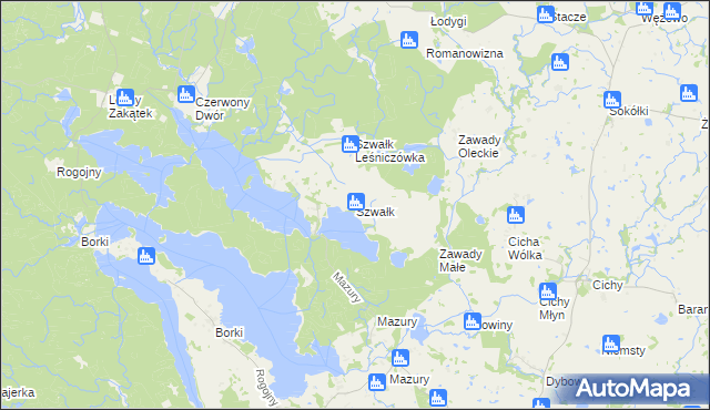 mapa Szwałk, Szwałk na mapie Targeo