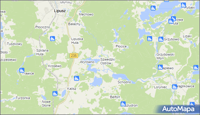 mapa Szwedzki Ostrów, Szwedzki Ostrów na mapie Targeo