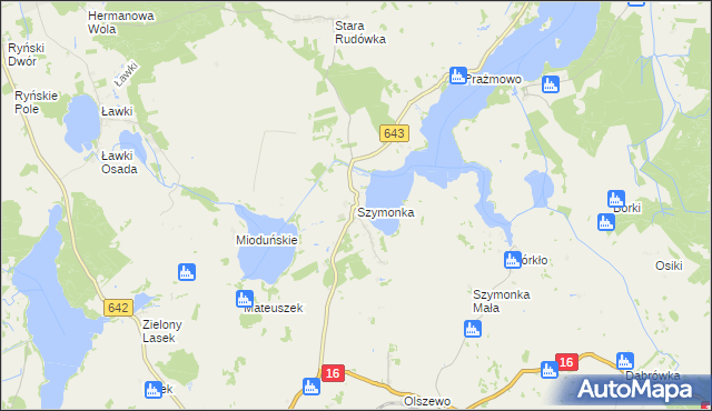mapa Szymonka, Szymonka na mapie Targeo