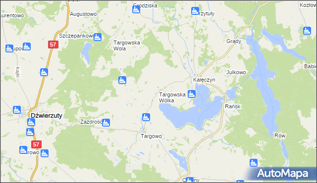 mapa Targowska Wólka, Targowska Wólka na mapie Targeo