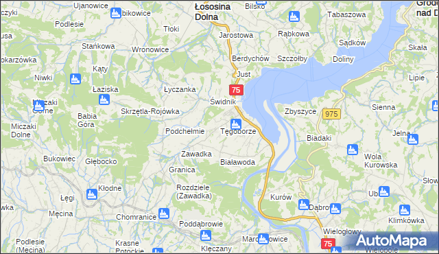 mapa Tęgoborze, Tęgoborze na mapie Targeo