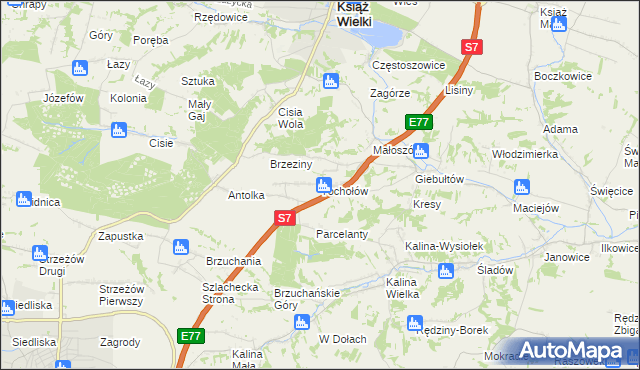 mapa Tochołów, Tochołów na mapie Targeo