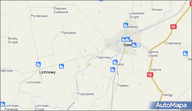 mapa Trępnowy, Trępnowy na mapie Targeo