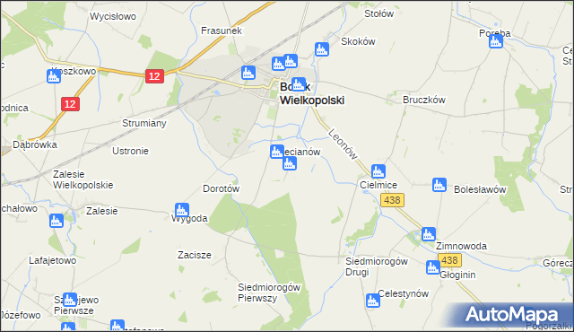 mapa Trzecianów-Osiedle, Trzecianów-Osiedle na mapie Targeo