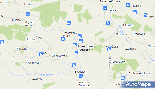 mapa Trzeszczany Pierwsze, Trzeszczany Pierwsze na mapie Targeo