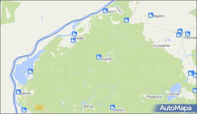 mapa Trzypole, Trzypole na mapie Targeo